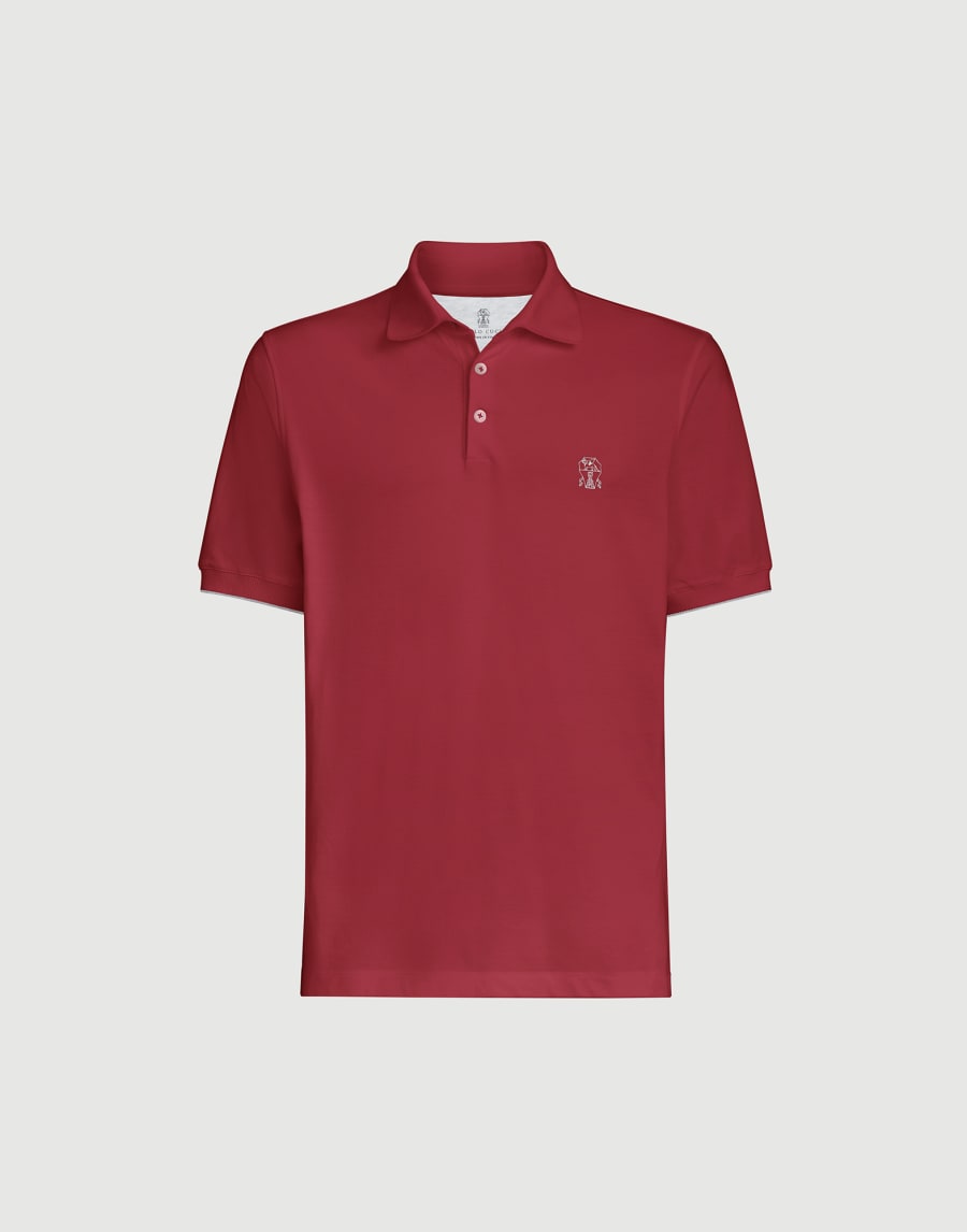 Polo in piquet Ciliegia Uomo - Brunello Cucinelli