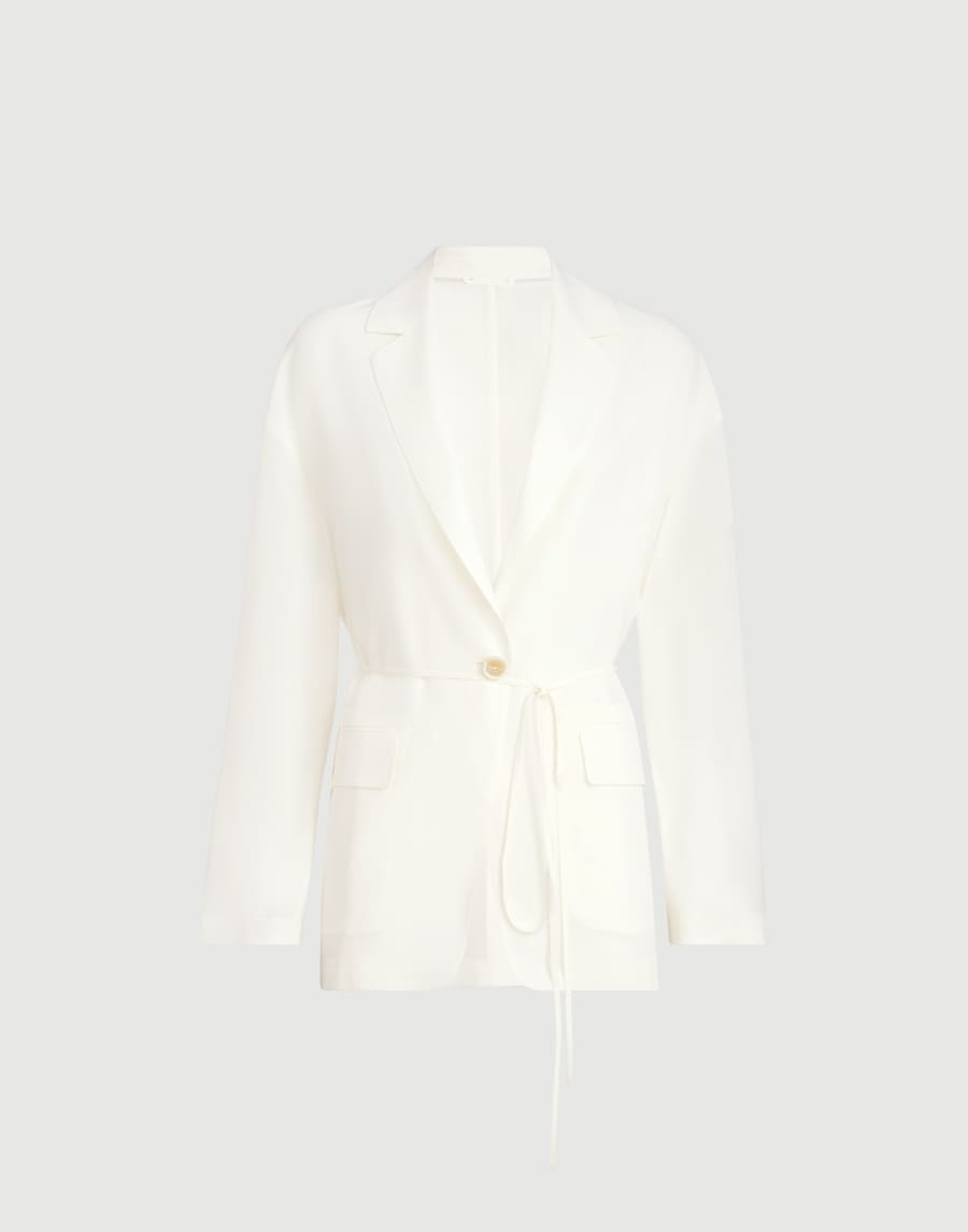 Sablé crêpe blazer White Woman - Brunello Cucinelli