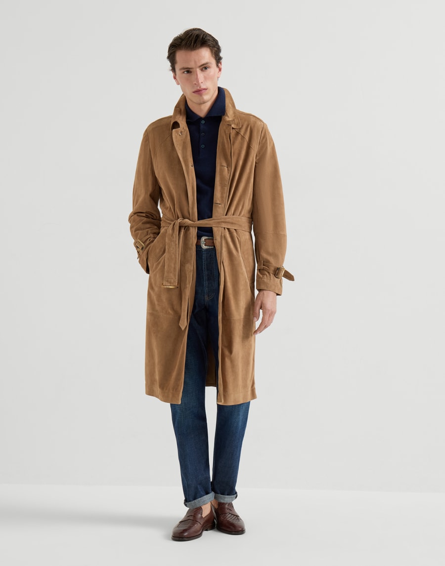 カシミヤ ニットポロシャツ ネイビーブルー メンズ - Brunello Cucinelli