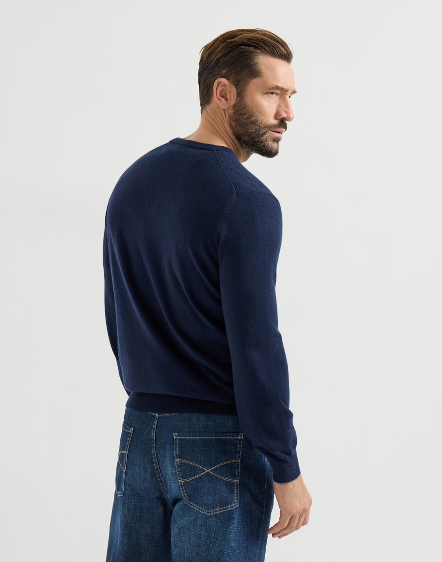 Cashmere sweater Navy Blue Man - Brunello Cucinelli