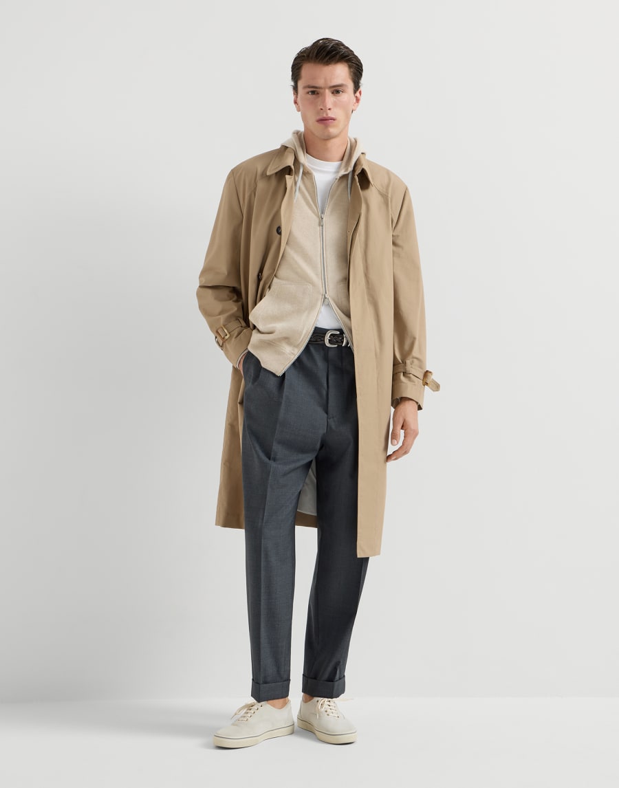 Cardigan style sweat-shirt en cachemire Sable Homme - Brunello Cucinelli