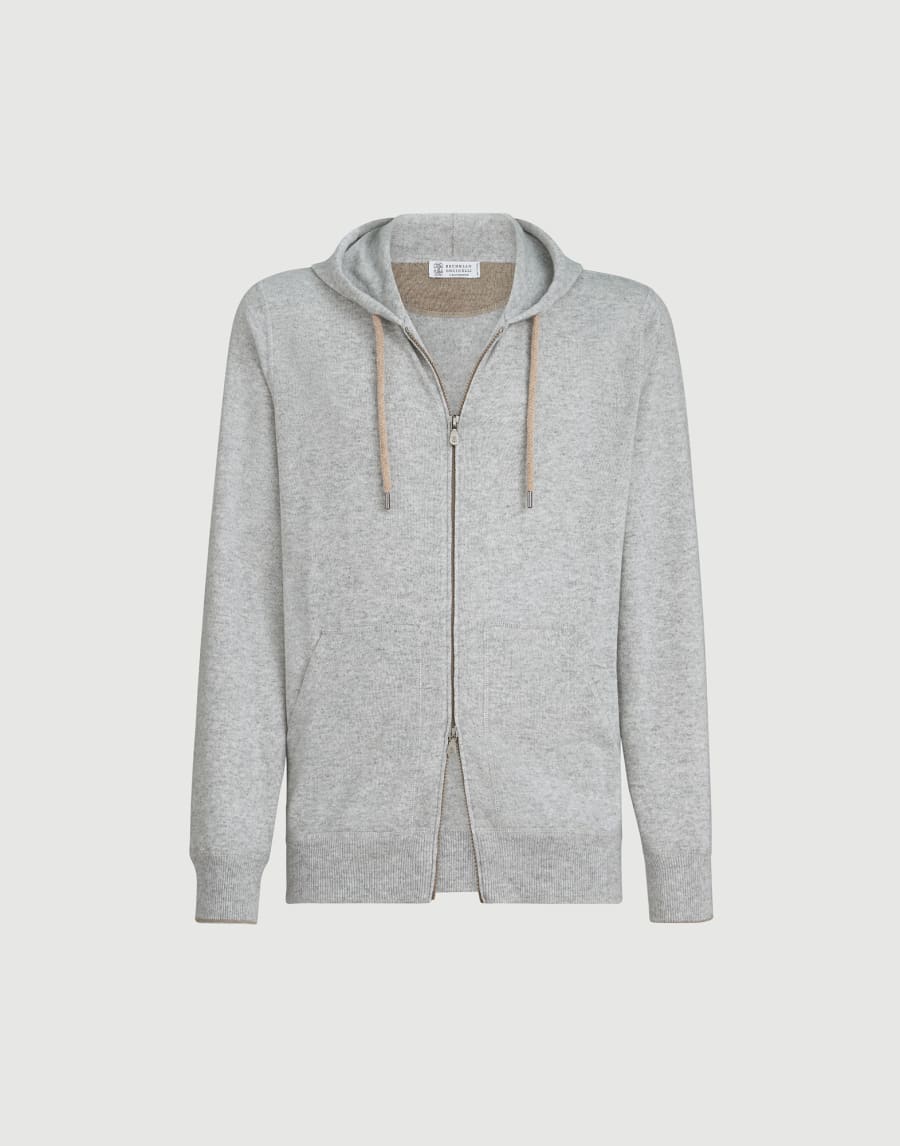 卫衣风格羊绒开衫 卵石 男款 - Brunello Cucinelli