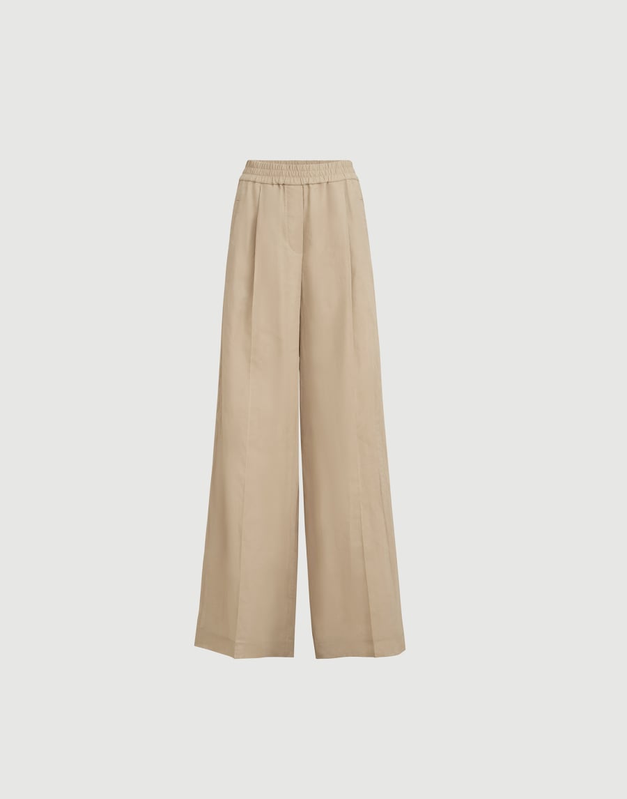 Loose Track trousers Beige Woman - Brunello Cucinelli