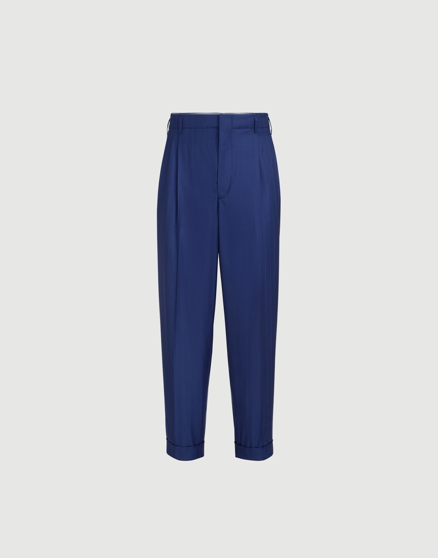 Double pleated trousers Royale Blue Man - Brunello Cucinelli