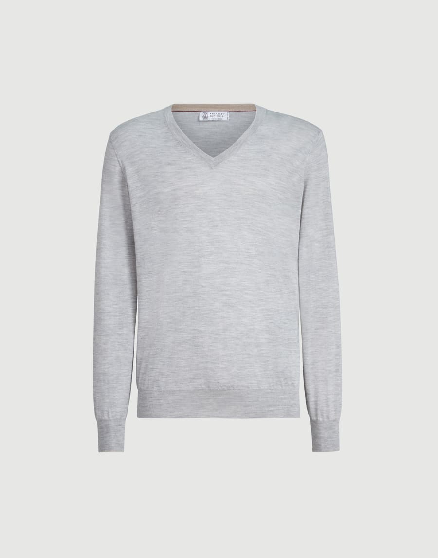 Cashmere and silk lightweight sweater Pebble Man - Brunello Cucinelli