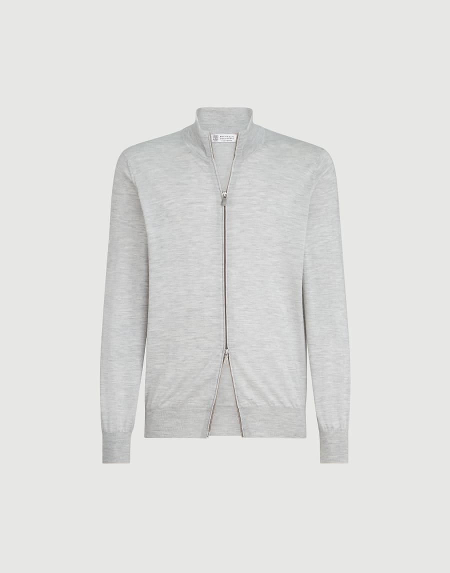 Cashmere and silk cardigan Pebble Man - Brunello Cucinelli