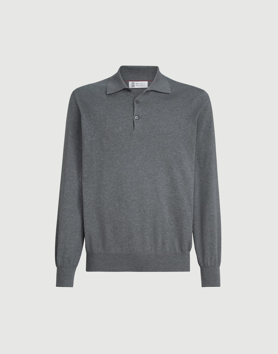 Polo-style sweater Dark Grey Man - Brunello Cucinelli