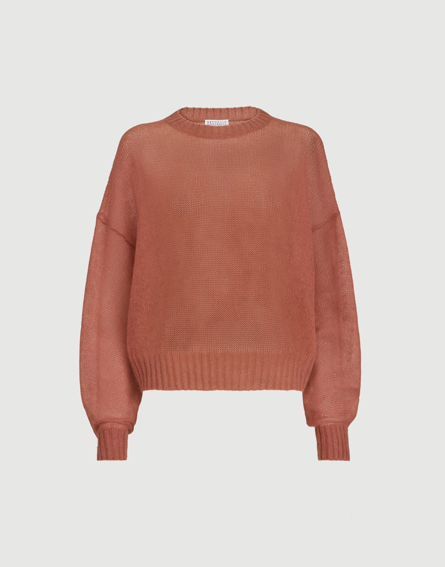 Mohair and wool sweater Orange Woman - Brunello Cucinelli