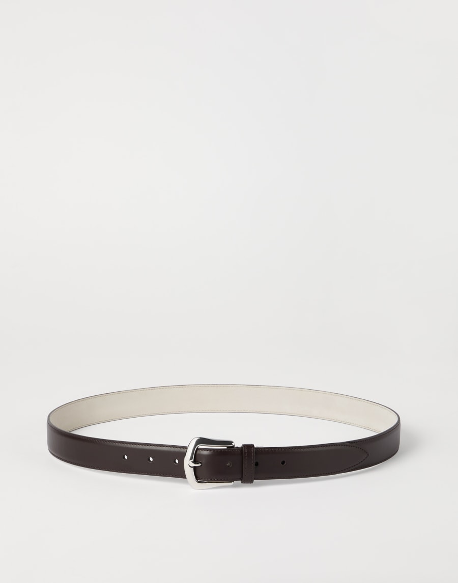 Calfskin belt Brown Man - Brunello Cucinelli