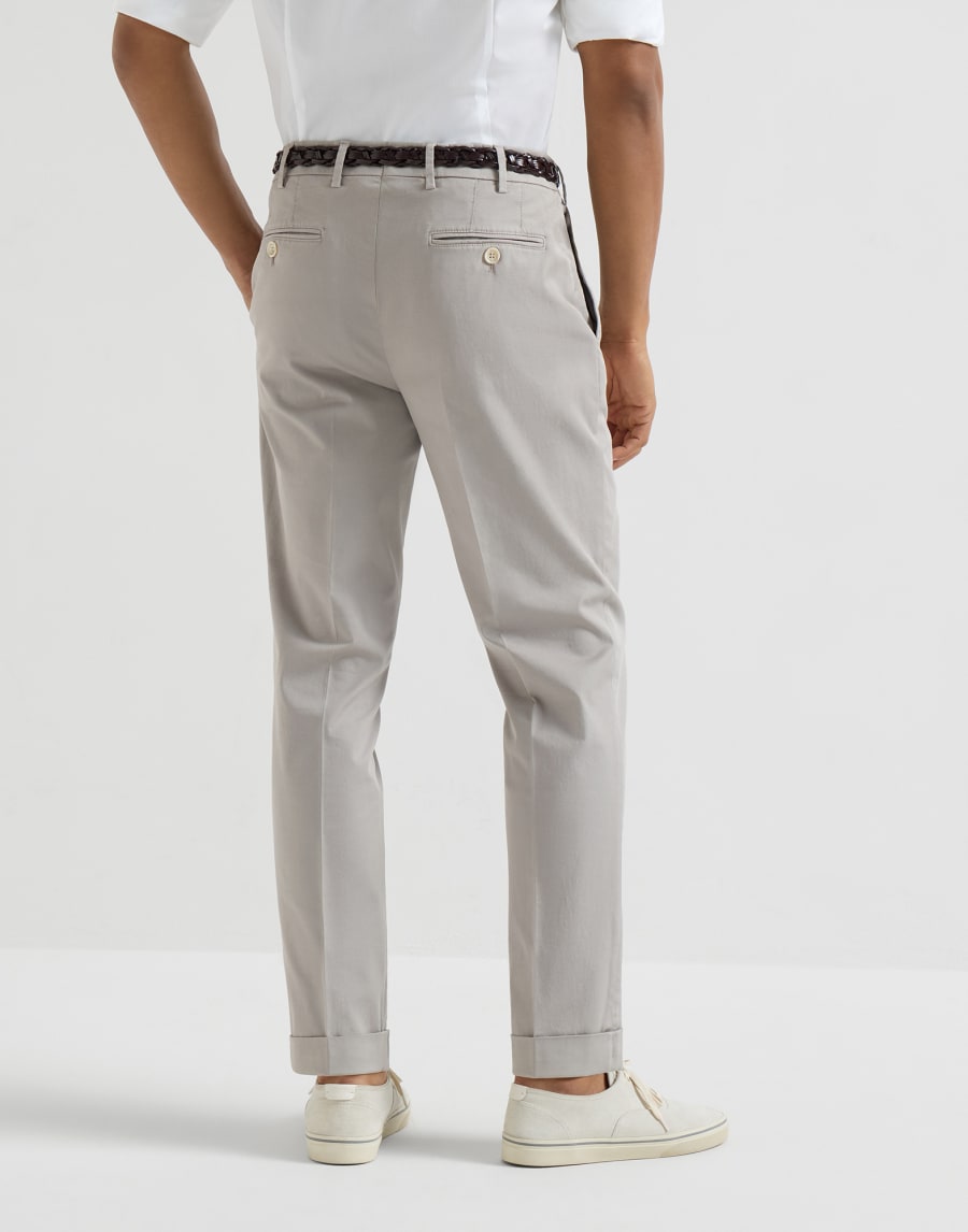 Comfort gabardine trousers Light Grey Man - Brunello Cucinelli