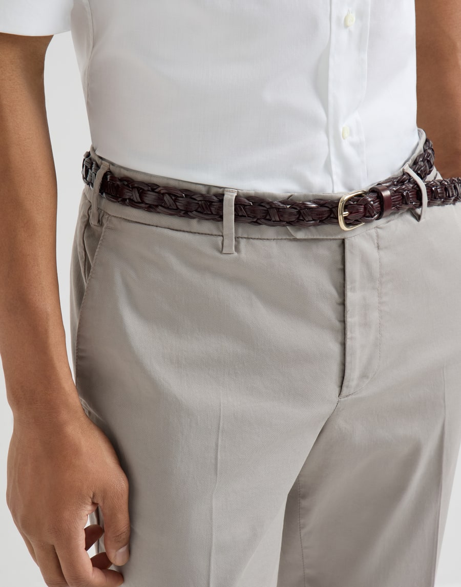 Comfort gabardine trousers Light Grey Man - Brunello Cucinelli