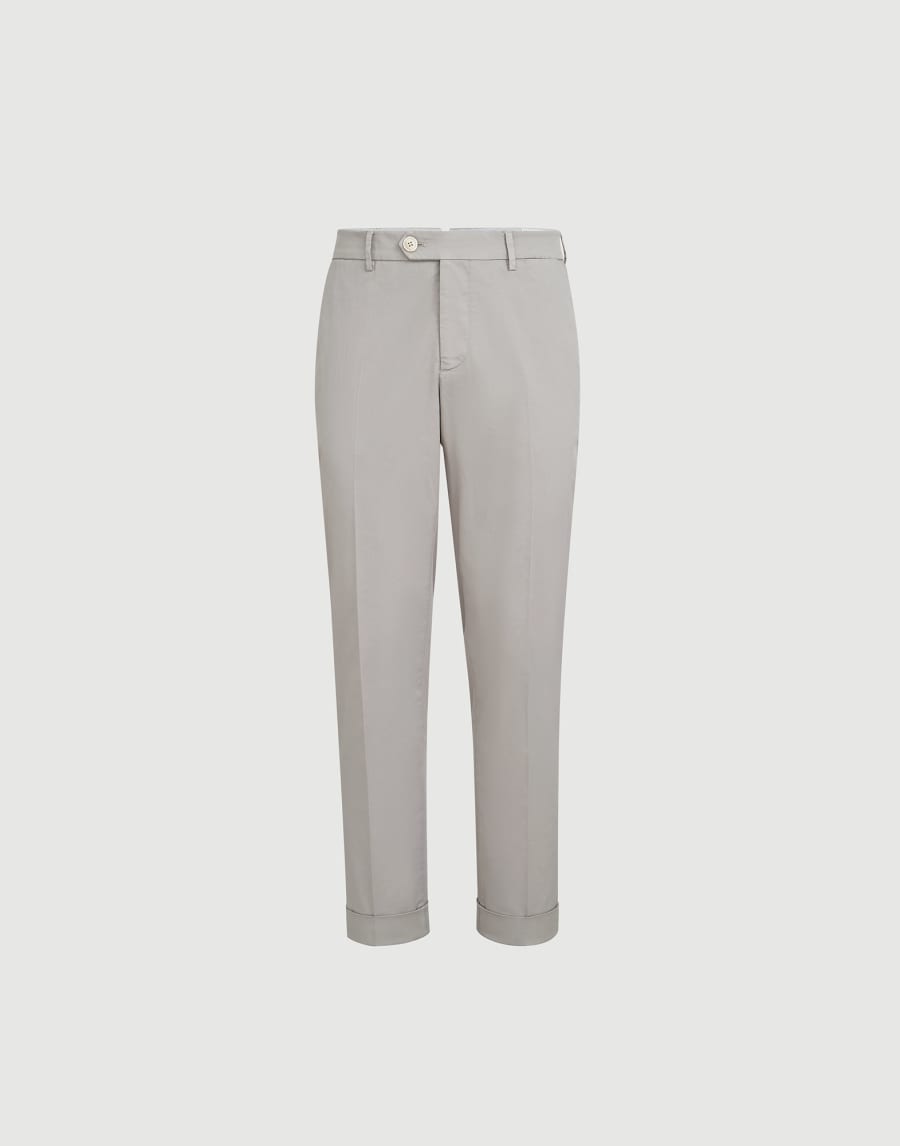 Comfort gabardine trousers Light Grey Man - Brunello Cucinelli