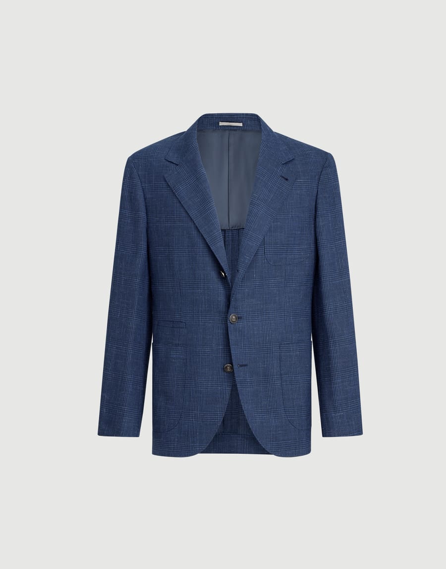 Prince of Wales deconstructed blazer Denim Man - Brunello Cucinelli