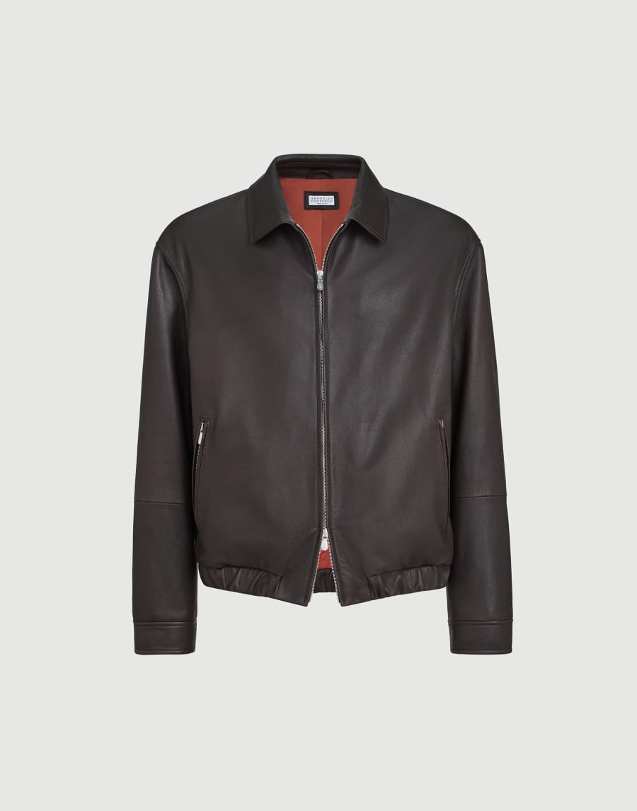 Blouson aus Nappaleder Schokolade Herren - Brunello Cucinelli