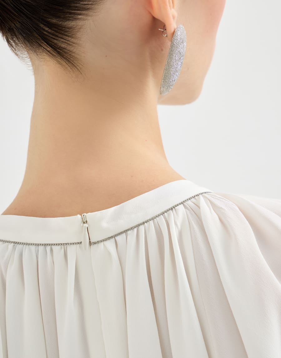 Crêpe de chine T-shirt Panama Woman - Brunello Cucinelli