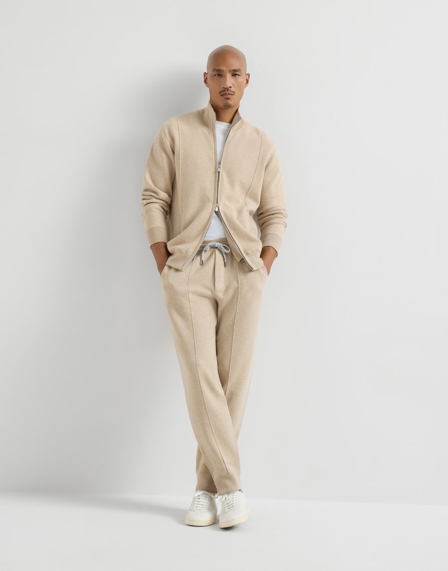 Pantalon en cachemire et vigogne Beige Homme - Brunello Cucinelli