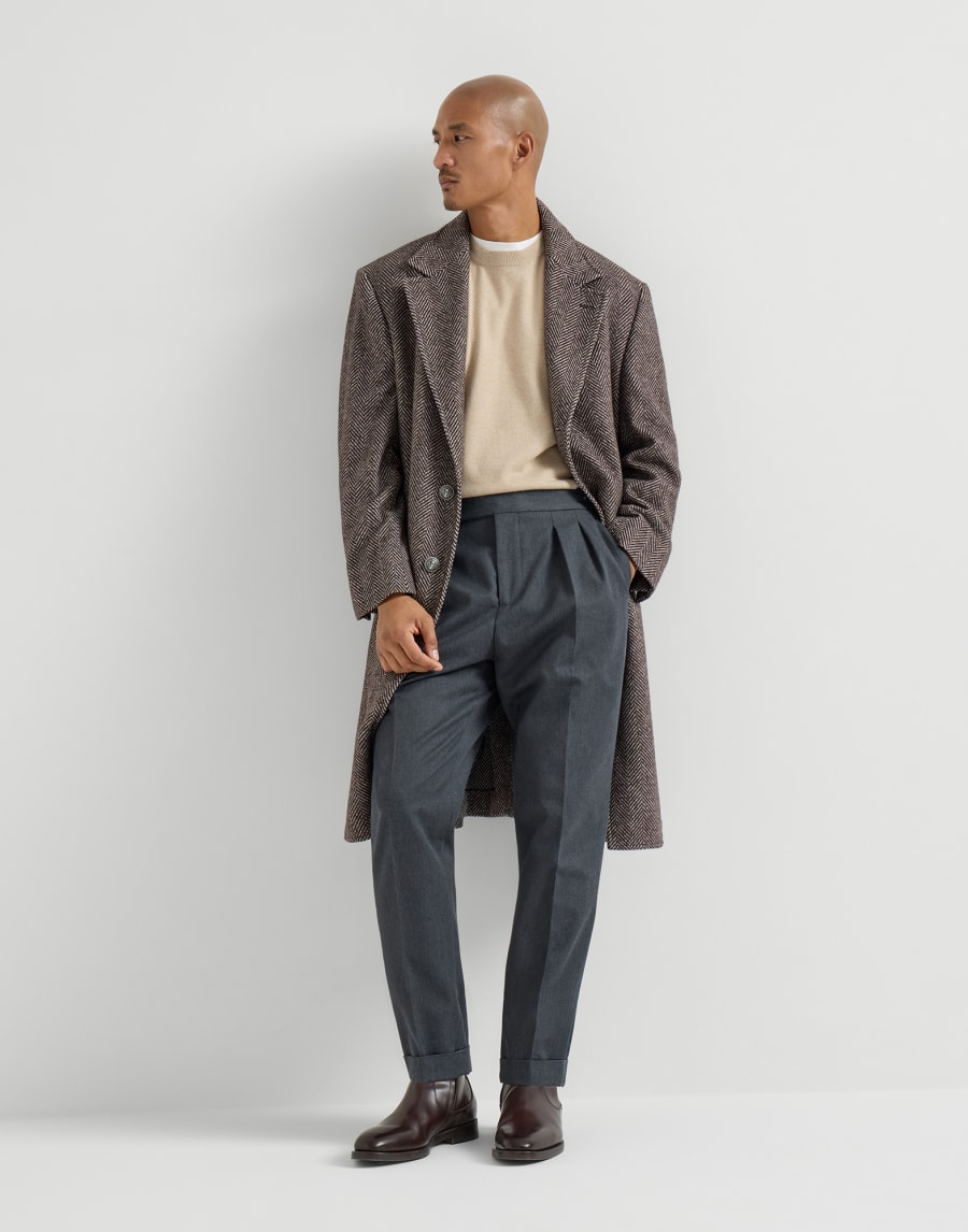 Jersey de cachemir y vicuña Beige Hombre - Brunello Cucinelli