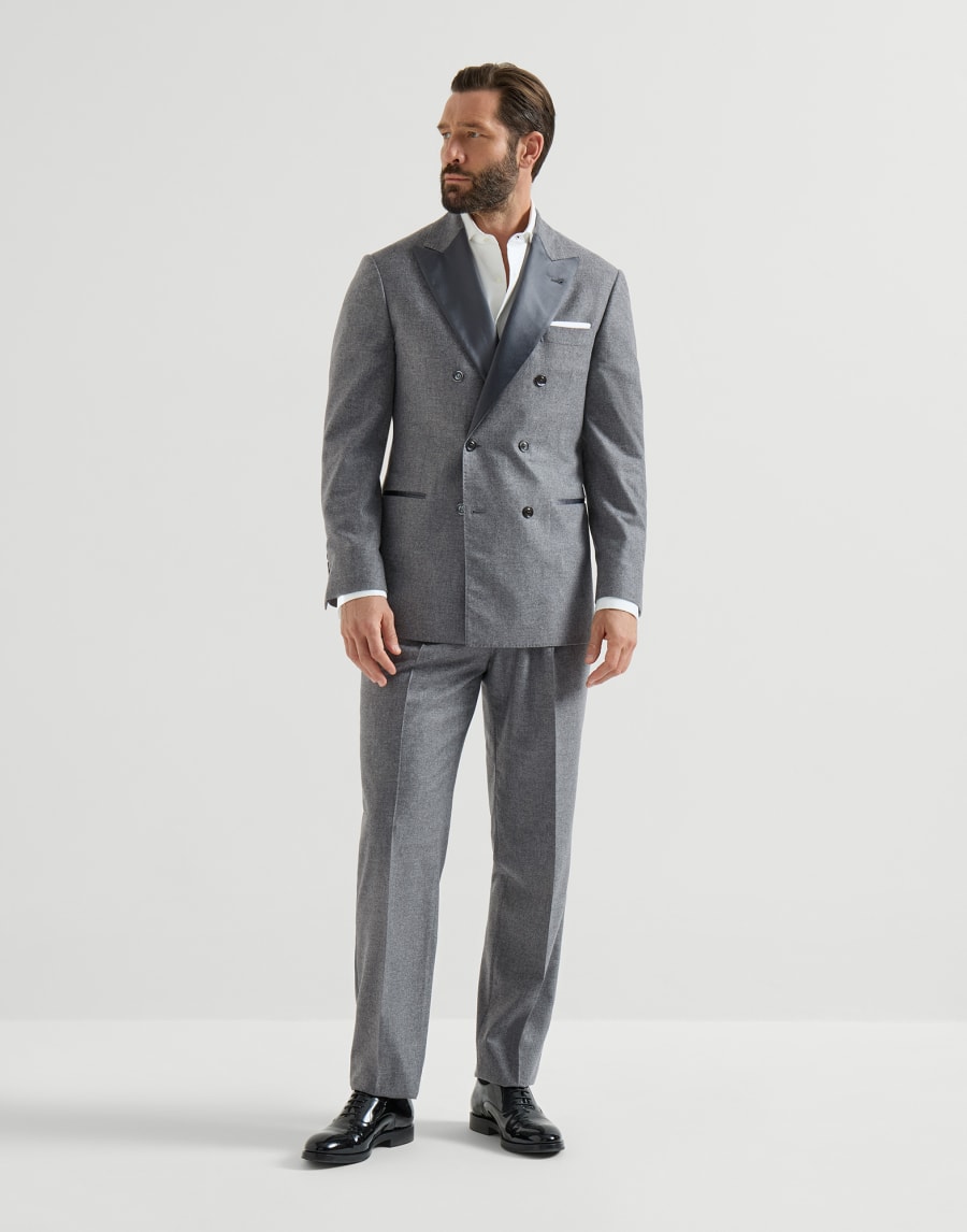 Smoking con rever a lancia Grigio Uomo - Brunello Cucinelli