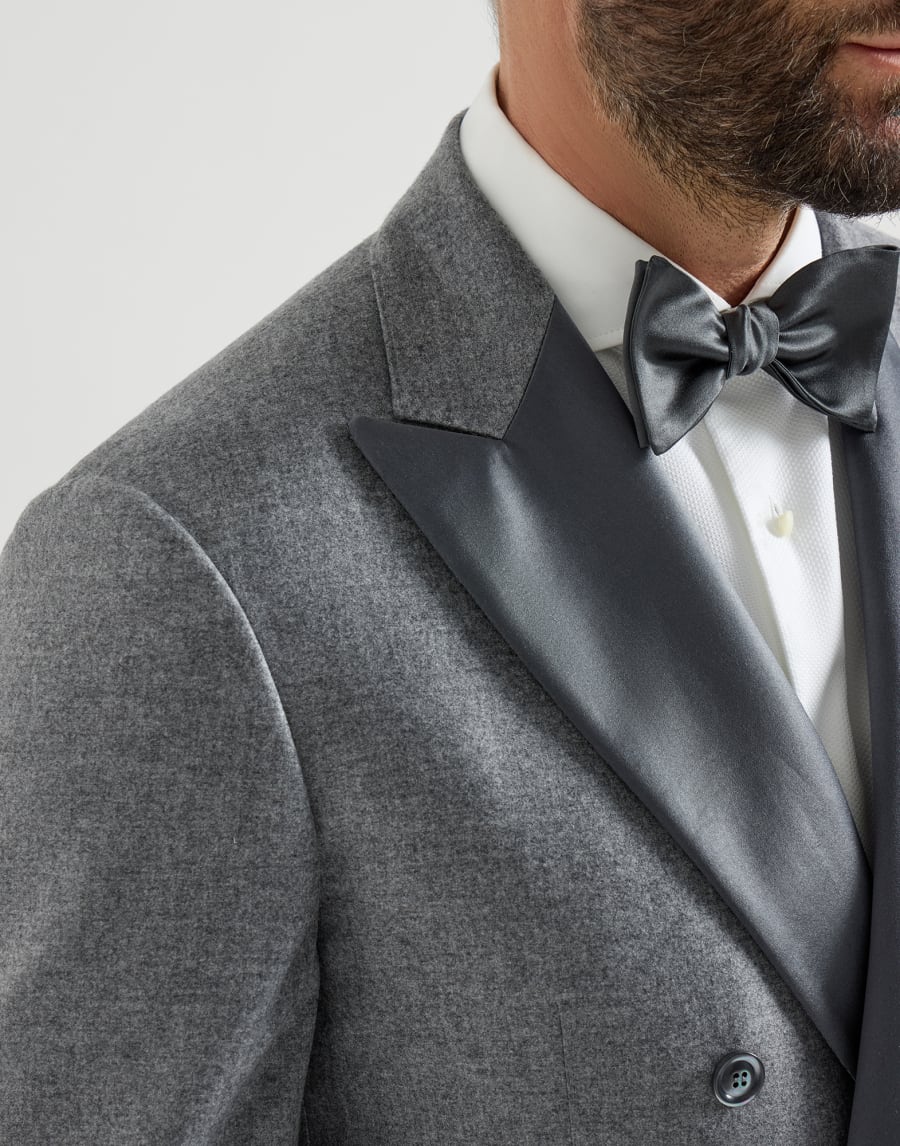 Smoking con rever a lancia Grigio Uomo - Brunello Cucinelli