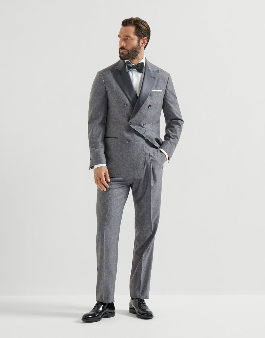 Smoking con rever a lancia Grigio Uomo - Brunello Cucinelli