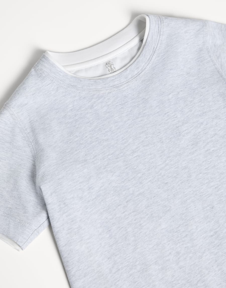 Camiseta con capas de imitación Gris Claro Niño - Brunello Cucinelli