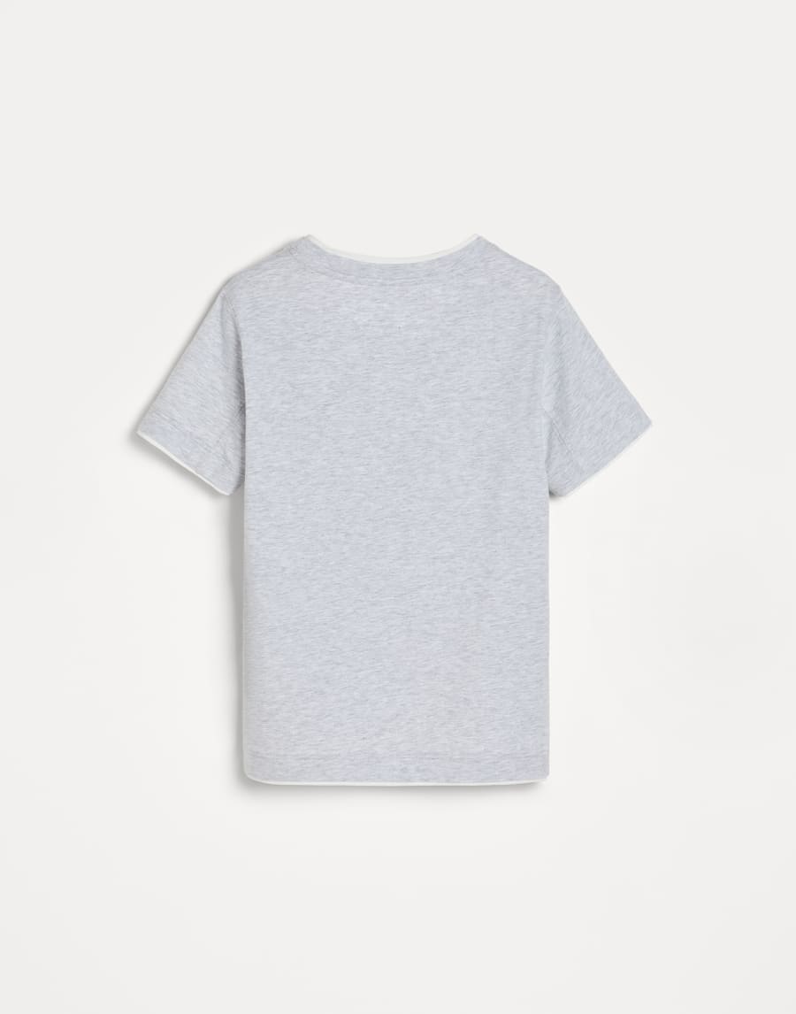 Camiseta con capas de imitación Gris Claro Niño - Brunello Cucinelli