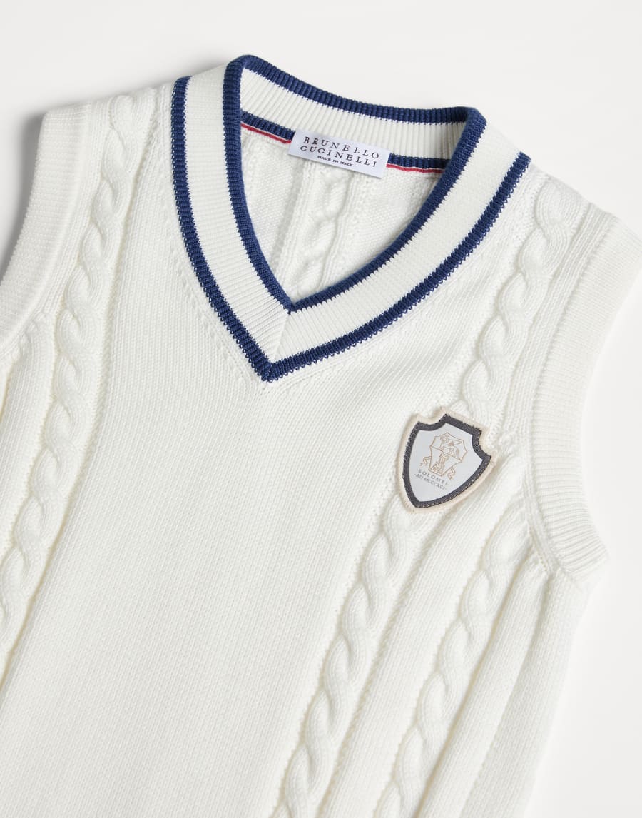 Cotton knit vest Panama Boys - Brunello Cucinelli