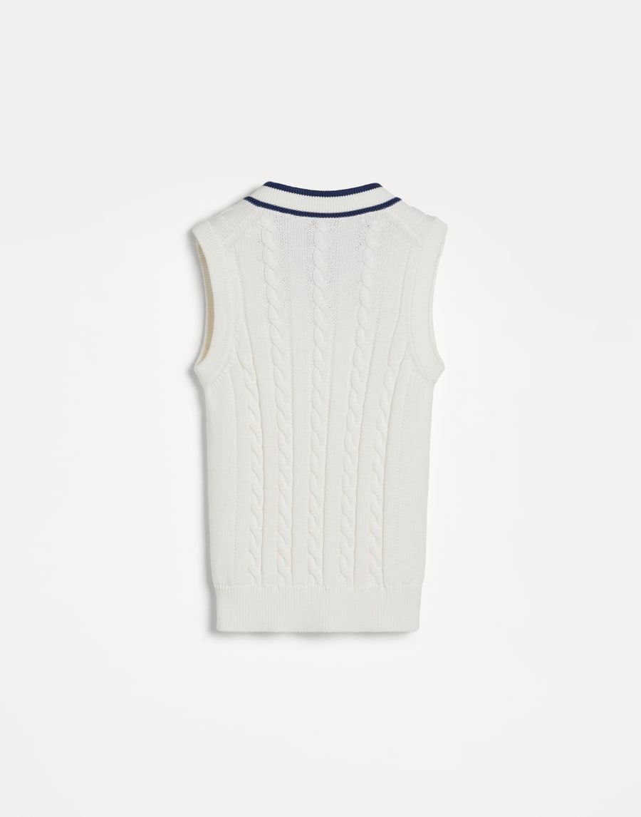 Cotton knit vest Panama Boys - Brunello Cucinelli