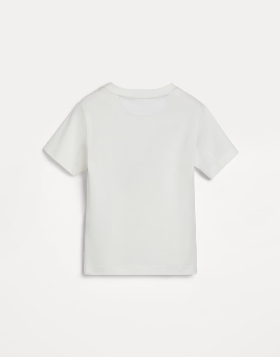 Camiseta con motivo Tierra Beige Niño - Brunello Cucinelli