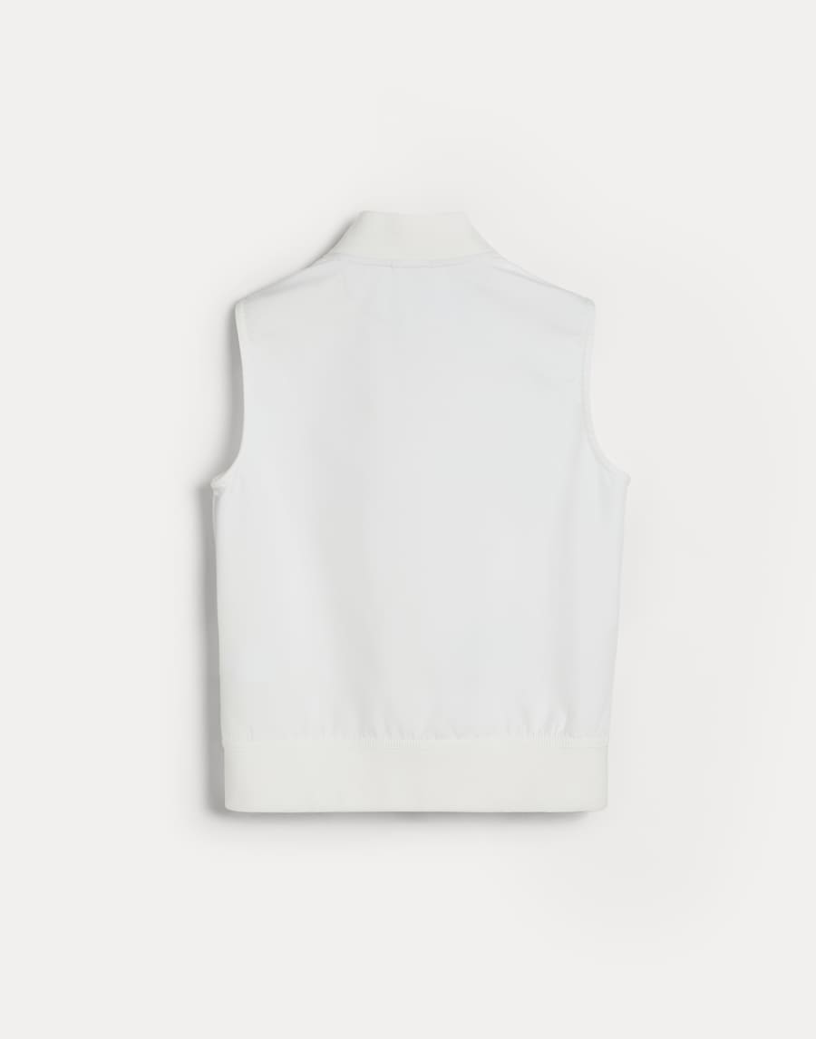 Nylon vest with logo White Boys - Brunello Cucinelli