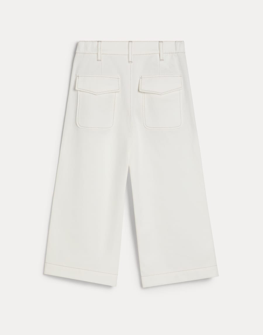 Square trousers with monili White Girls - Brunello Cucinelli