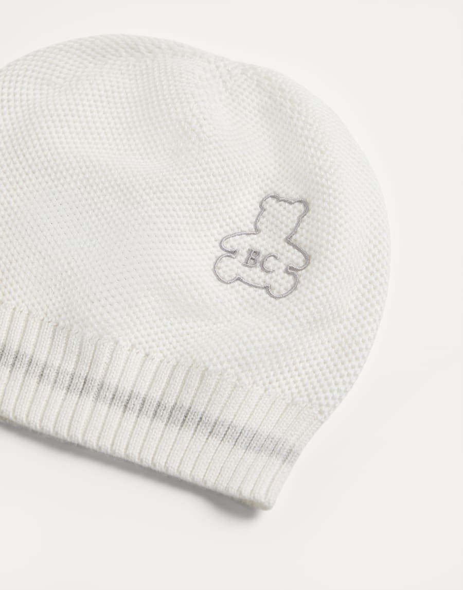 Baby Bernie knit beanie Panama Baby - Brunello Cucinelli