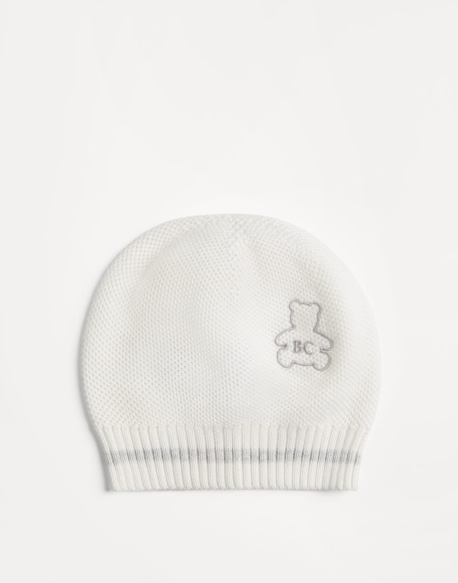 Baby Bernie knit beanie Panama Baby - Brunello Cucinelli