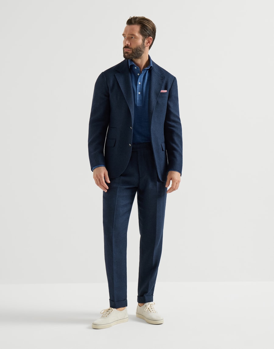 Jersey polo shirt Denim Man - Brunello Cucinelli