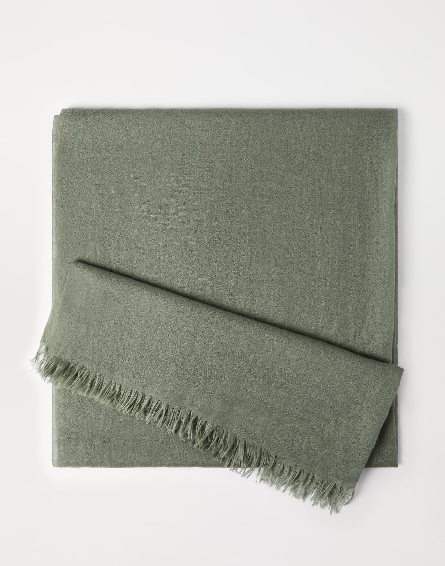 Cashmere and silk scarf Green Woman - Brunello Cucinelli