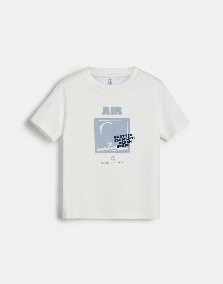 Camiseta con motivo Aire Celeste Niño - Brunello Cucinelli