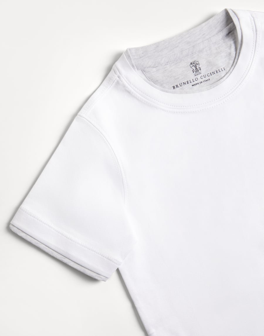T-shirt with faux-layering White Boys - Brunello Cucinelli