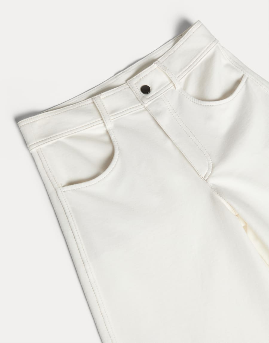 Pantalon Square en molleton de coton Blanc Fille - Brunello Cucinelli