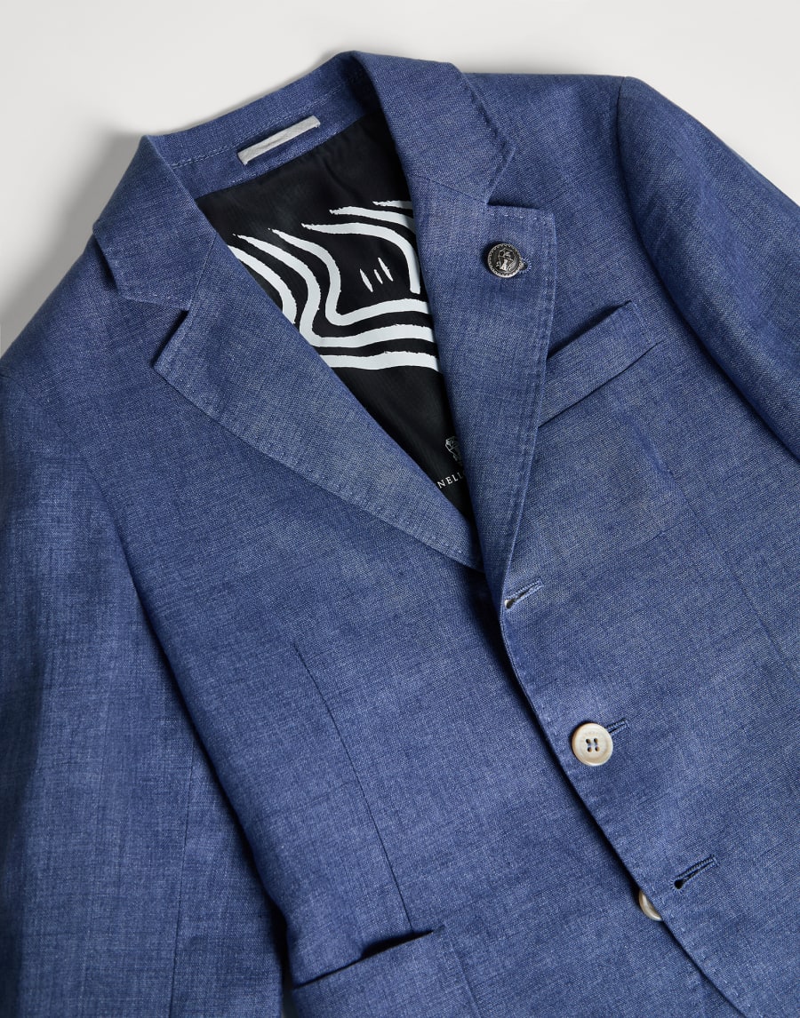 Délavé linen blazer Denim Boys - Brunello Cucinelli