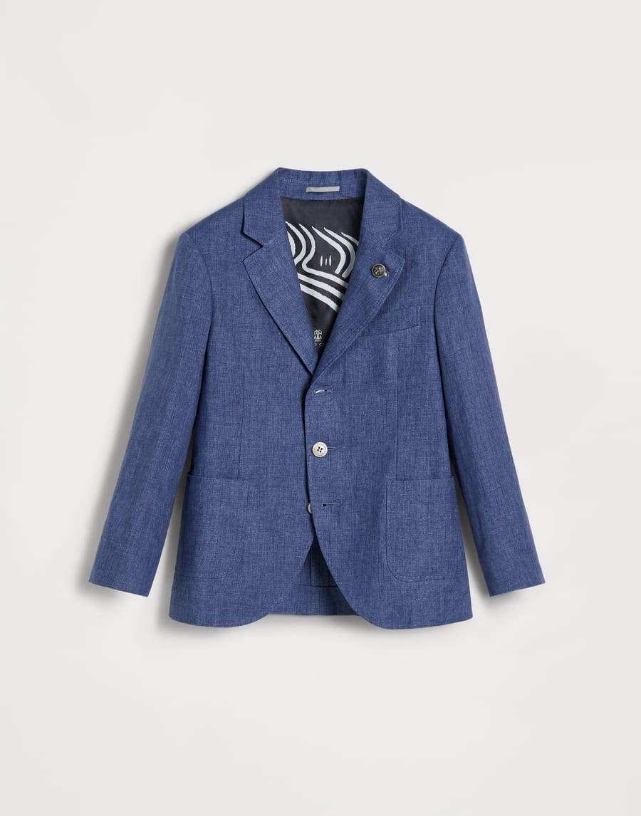 Délavé linen blazer Denim Boys - Brunello Cucinelli