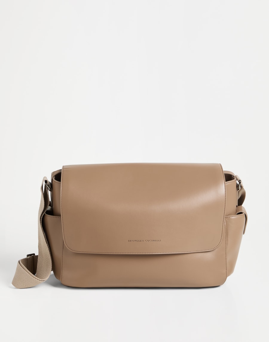 Sac à langer Baby Bernie en cuir de veau Marron Bébé - Brunello Cucinelli