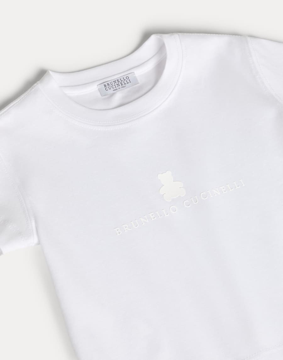 T-shirt Baby Bernie en jersey de coton Blanc Bébé - Brunello Cucinelli