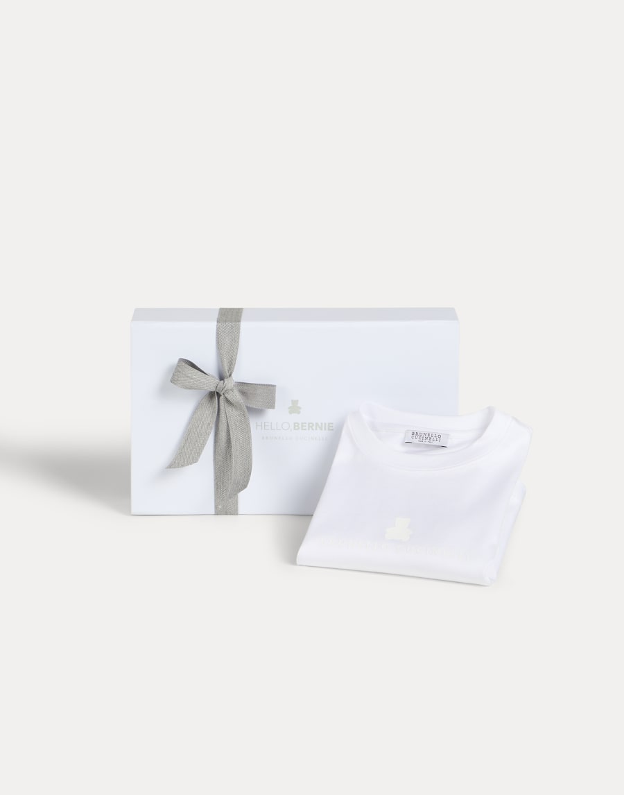 T-shirt Baby Bernie en jersey de coton Blanc Bébé - Brunello Cucinelli
