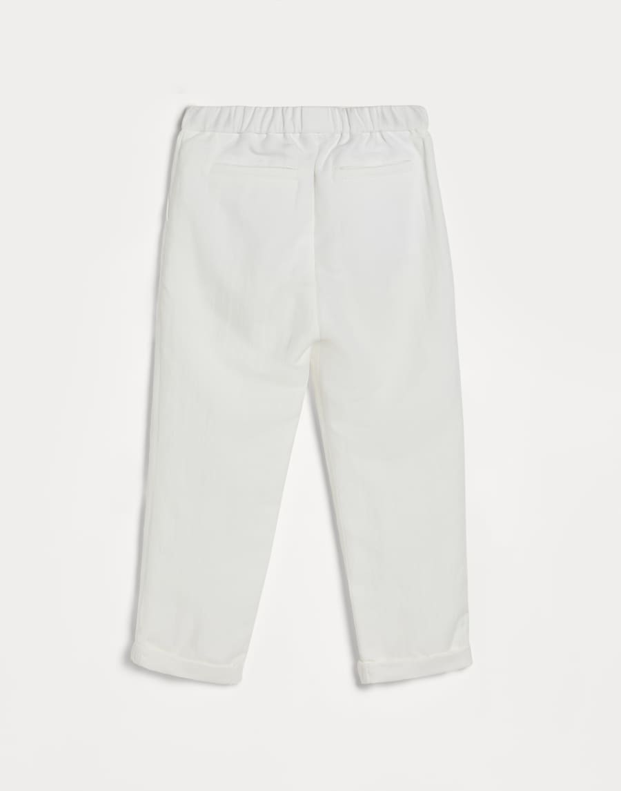 Trousers with drawstring and double pleats Snow Boys - Brunello Cucinelli