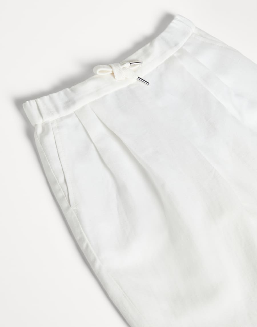 Trousers with drawstring and double pleats Snow Boys - Brunello Cucinelli