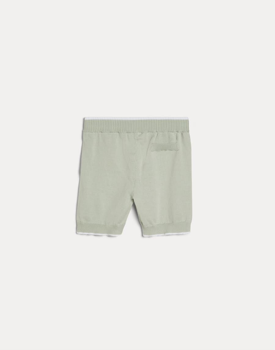 Baby Bernie knit shorts Mint Green Baby - Brunello Cucinelli