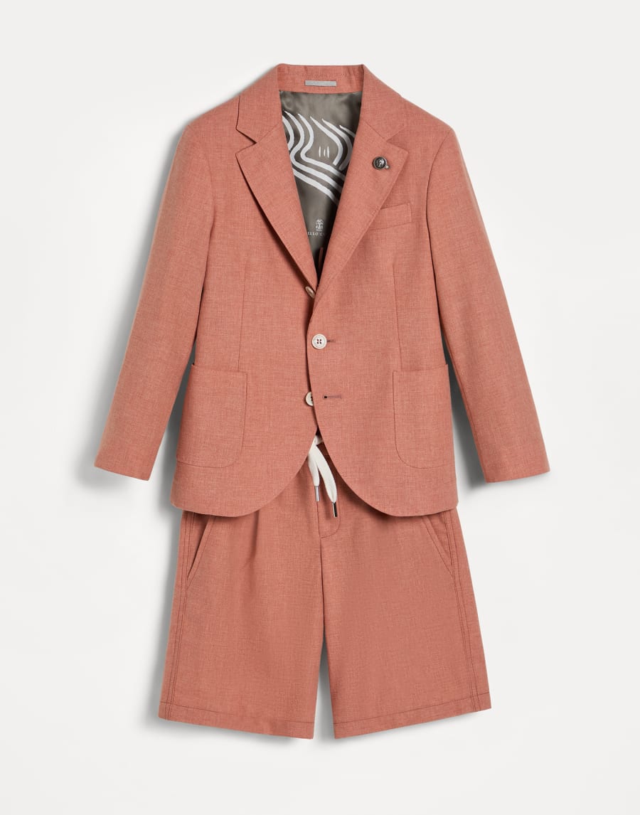Suit with Bermuda shorts Apricot Boys - Brunello Cucinelli