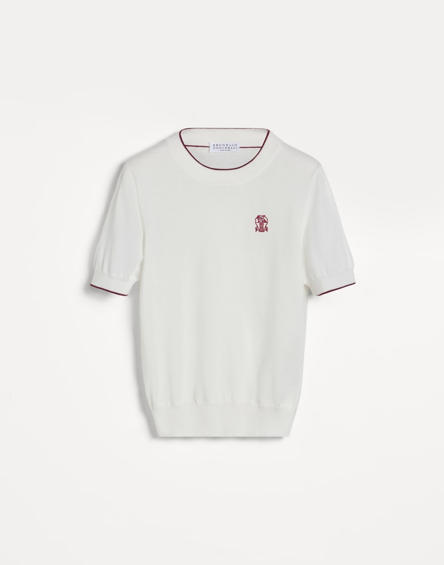 Lightweight knit T-shirt White Boys - Brunello Cucinelli