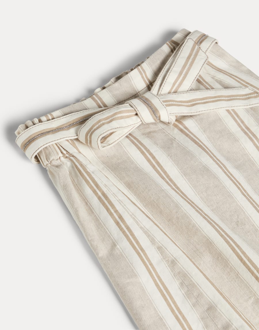 Jupe mini portefeuille décoration Monile Sable Fille - Brunello Cucinelli