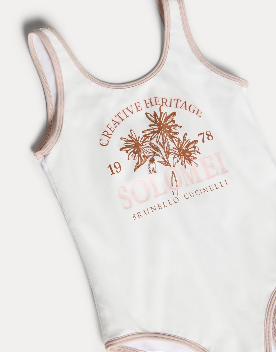 One-piece swimsuit with print White Girls - Brunello Cucinelli